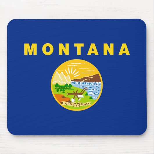 Flagge des Bundesstaates Montana Mousepad (Vorne)