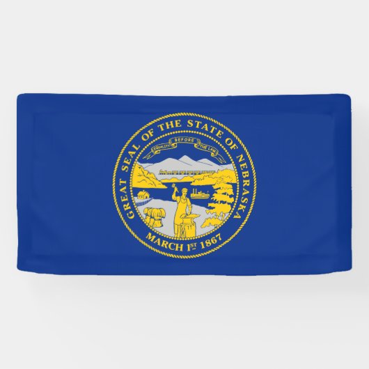 Flagge des Bundesstaates Nebraska Banner (Horizontal)