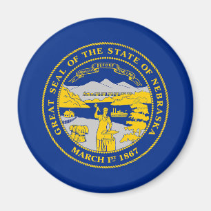 Flagge des Bundesstaates Nebraska Magnet