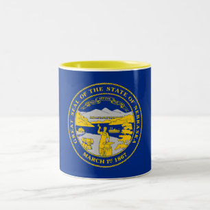 Flagge des Bundesstaates Nebraska Zweifarbige Tasse