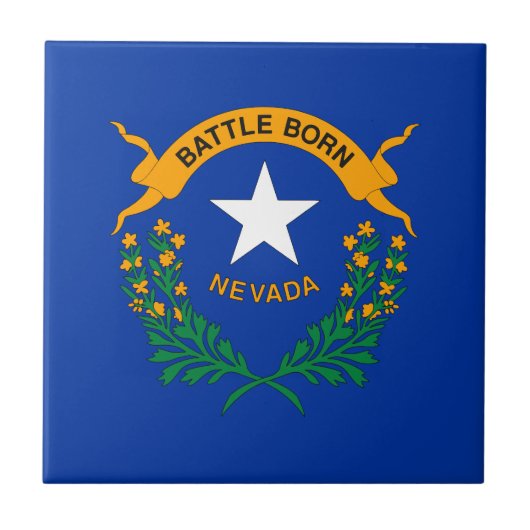 Flagge des Bundesstaates Nevada Fliese (Vorderseite)