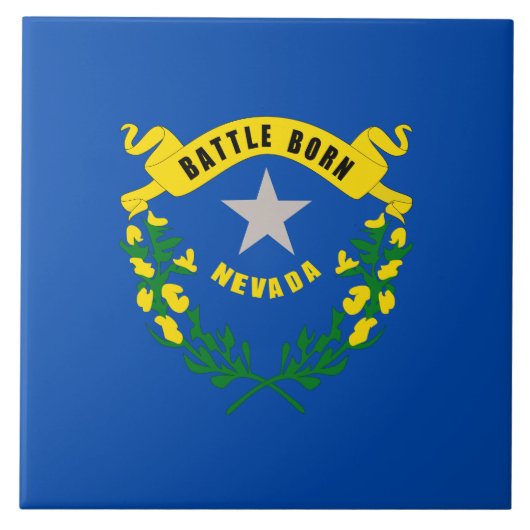 Flagge des Bundesstaates Nevada Fliese (Vorderseite)