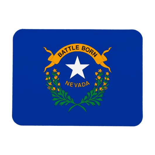 Flagge des Bundesstaates Nevada Magnet (Horizontal)