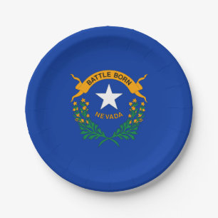 Flagge des Bundesstaates Nevada Pappteller