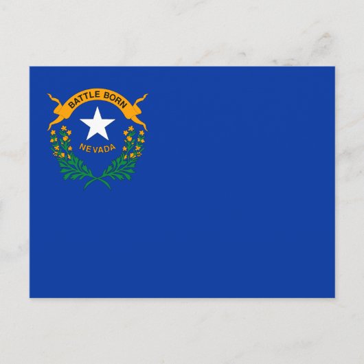 Flagge des Bundesstaates Nevada Postkarte (Vorderseite)