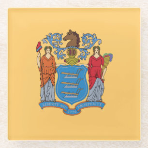 Flagge des Bundesstaates New Jersey Glasuntersetzer