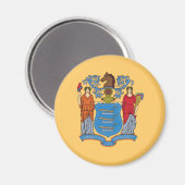 Flagge des Bundesstaates New Jersey Magnet (Vorderseite/Rückseite)