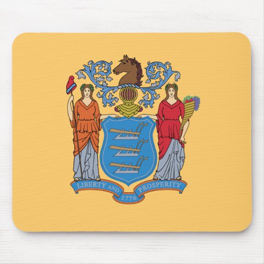 Flagge des Bundesstaates New Jersey Mousepad (Vorne)
