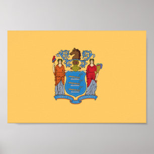 Flagge des Bundesstaates New Jersey Poster
