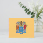 Flagge des Bundesstaates New Jersey Postkarte (Stehend Vorderseite)