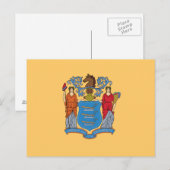 Flagge des Bundesstaates New Jersey Postkarte (Vorne/Hinten)