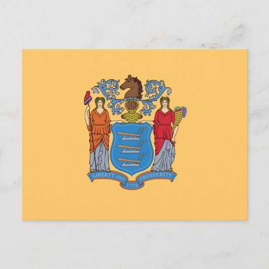 Flagge des Bundesstaates New Jersey Postkarte (Vorderseite)