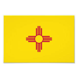 Flagge des Bundesstaates New Mexico Fotodruck