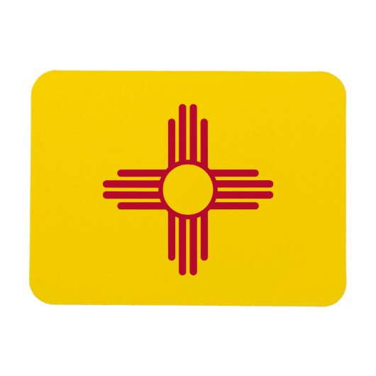Flagge des Bundesstaates New Mexico Magnet (Horizontal)