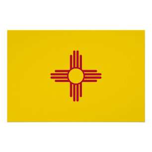 Flagge des Bundesstaates New Mexico Poster