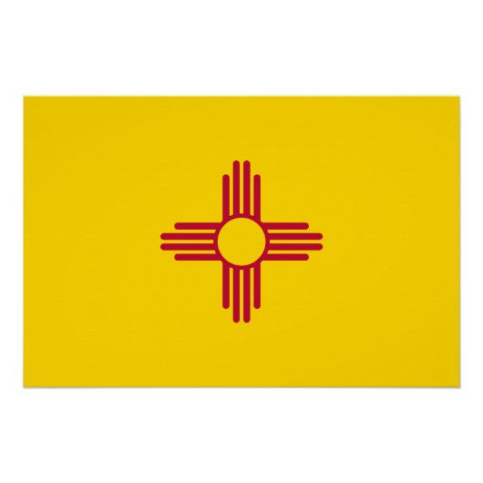 Flagge des Bundesstaates New Mexico Poster (Vorderseite)