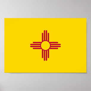 Flagge des Bundesstaates New Mexico Poster