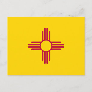 Flagge des Bundesstaates New Mexico Postkarte