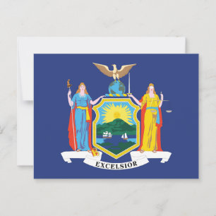 Flagge des Bundesstaates New York Empire State Fre Postkarte