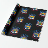 FLAGGE DES BUNDESSTAATES NEW YORK GESCHENKPAPIER (Ungerollt)