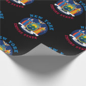 FLAGGE DES BUNDESSTAATES NEW YORK GESCHENKPAPIER (Ecke)
