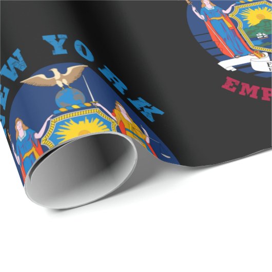 FLAGGE DES BUNDESSTAATES NEW YORK GESCHENKPAPIER (Rolleneckpunkt)