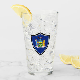 Flagge des Bundesstaates New York Glas