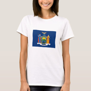 Flagge des Bundesstaates New York T-Shirt