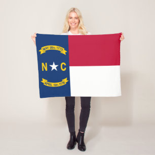 Flagge des Bundesstaates North Carolina Fleecedecke