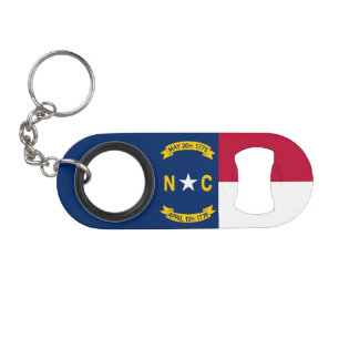 Flagge des Bundesstaates North Carolina Mini Flaschenöffner
