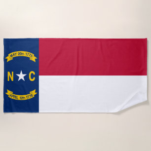 Flagge des Bundesstaates North Carolina Strandtuch