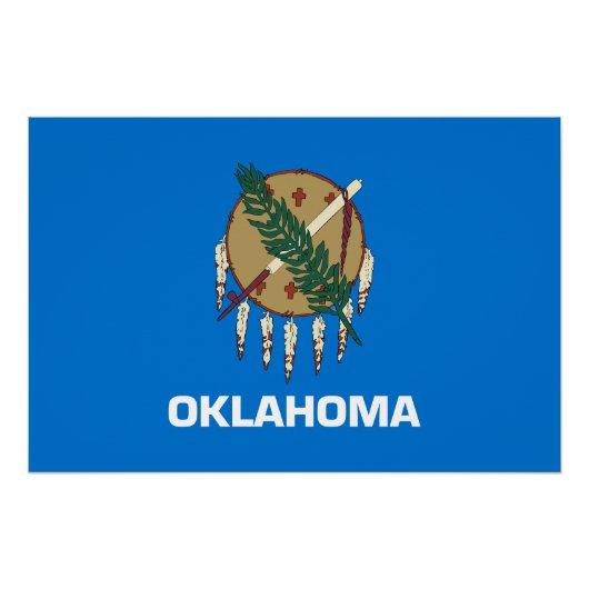 Flagge des Bundesstaates Oklahoma Poster (Vorderseite)