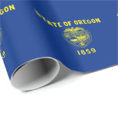 Flagge des Bundesstaates Oregon Geschenkpapier (Rolleneckpunkt)