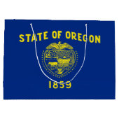 Flagge des Bundesstaates Oregon Große Geschenktüte (Rückseite)