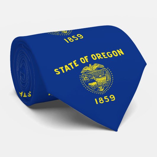 Flagge des Bundesstaates Oregon Krawatte (Gerollt)