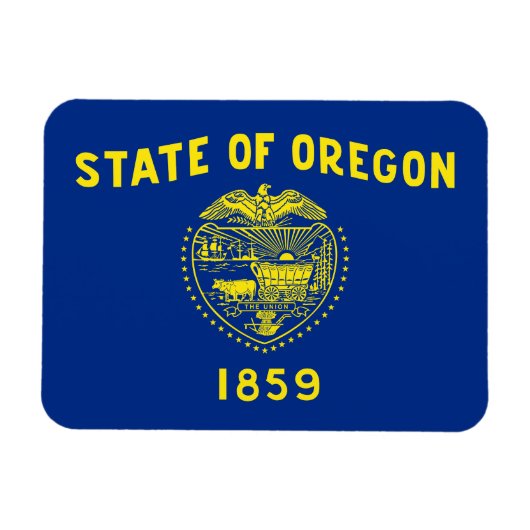 Flagge des Bundesstaates Oregon Magnet (Horizontal)