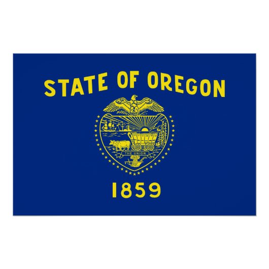 Flagge des Bundesstaates Oregon Poster (Vorderseite)