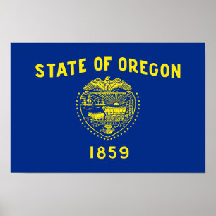 Flagge des Bundesstaates Oregon Poster