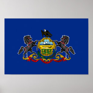 Flagge des Bundesstaates Pennsylvania Poster