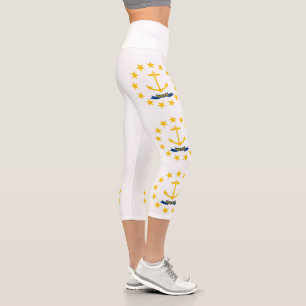 Flagge des Bundesstaates Rhode Island Capri Leggings