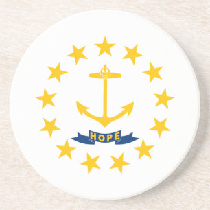 Flagge des Bundesstaates Rhode Island Getränkeuntersetzer