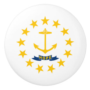 Flagge des Bundesstaates Rhode Island Keramikknauf