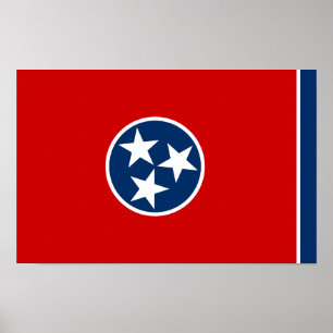 Flagge des Bundesstaates Tennessee Poster
