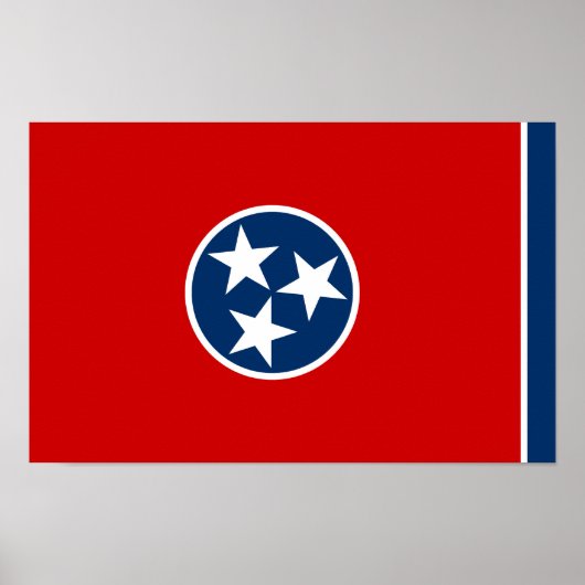 Flagge des Bundesstaates Tennessee Poster (Vorne)