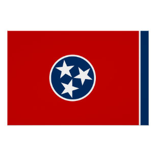 Flagge des Bundesstaates Tennessee Poster
