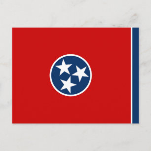 Flagge des Bundesstaates Tennessee Postkarte