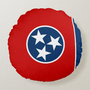 Flagge des Bundesstaates Tennessee Rundes Kissen