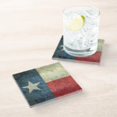 Flagge des Bundesstaates Texas Glasuntersetzer (Schrägansicht)