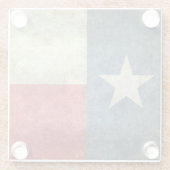 Flagge des Bundesstaates Texas Glasuntersetzer (Rückseite)