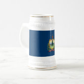 Flagge des Bundesstaates Vermont Bierglas (Vorderseite Links)